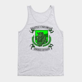 Battle Unicorn Armored Division - Charging Rhino Emblem Tank Top